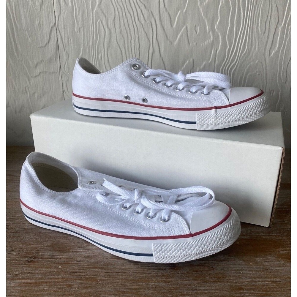 Converse Unisex Women's Sz 11 Mens Sz 9 Classic Chuck Taylor Low Top White Shoes